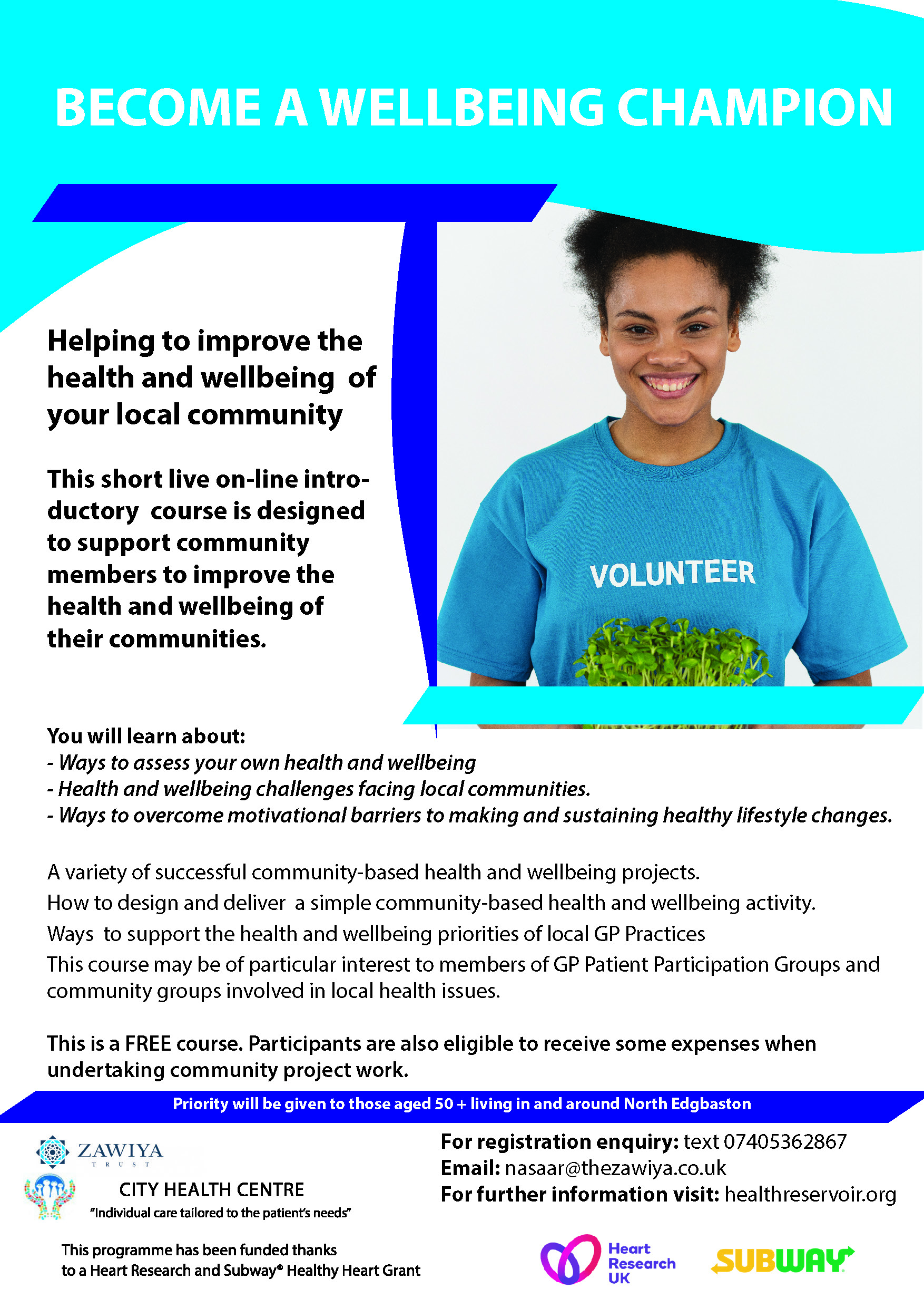 Community Wellbeing Champion – Health Reservoir